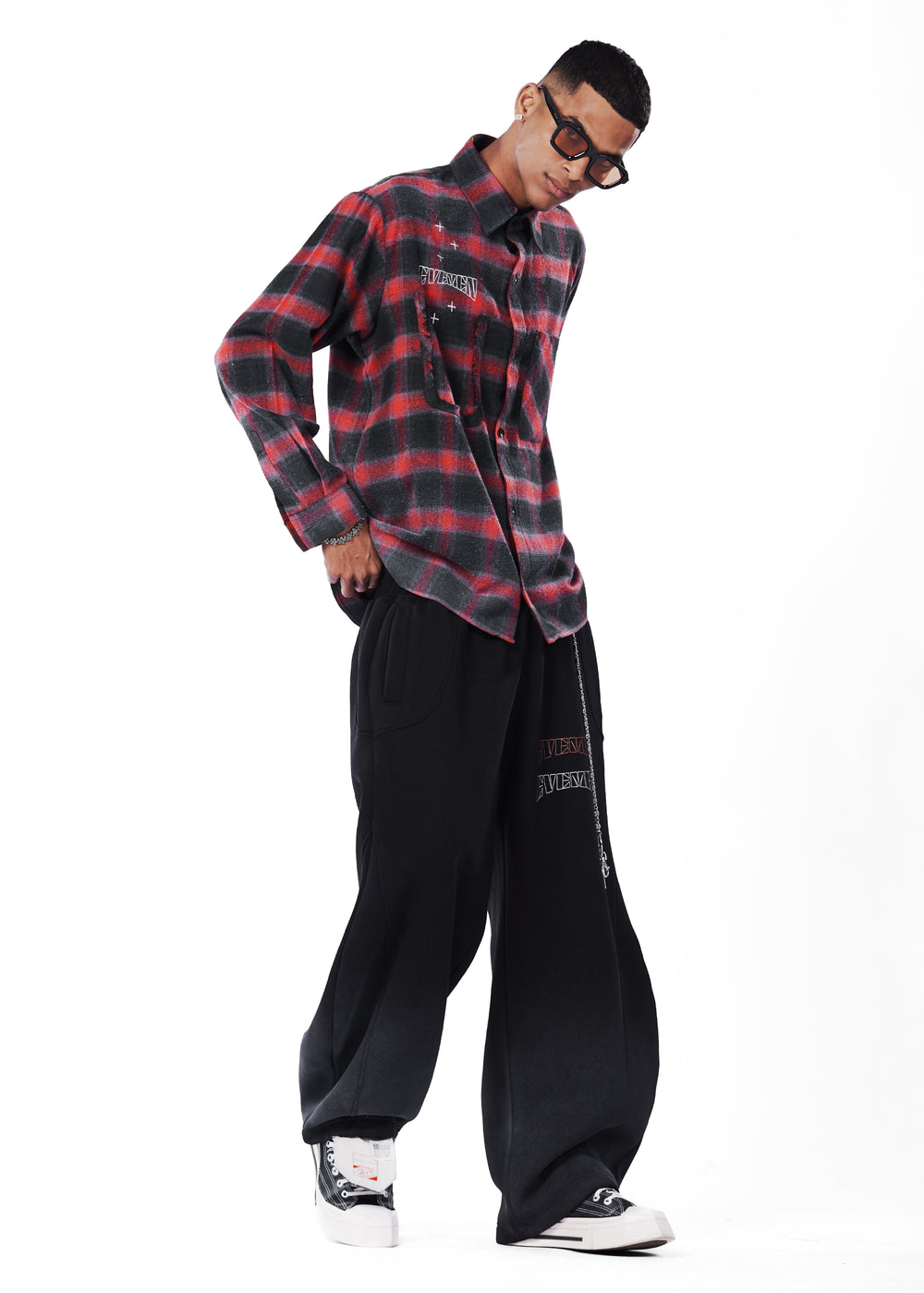 FLANNEL RAW WASHED SHIRT - RED