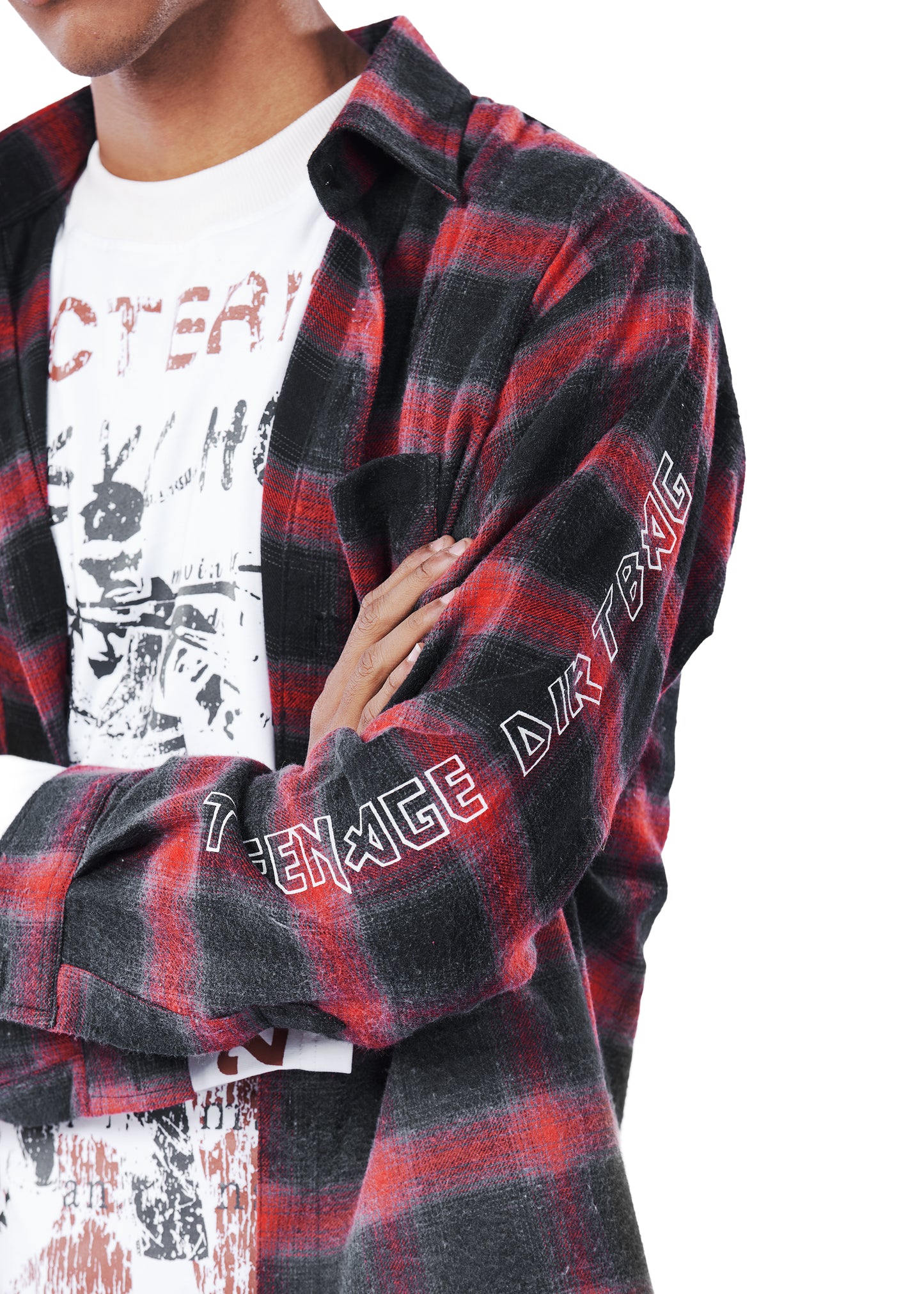 flannel raw washed shirt