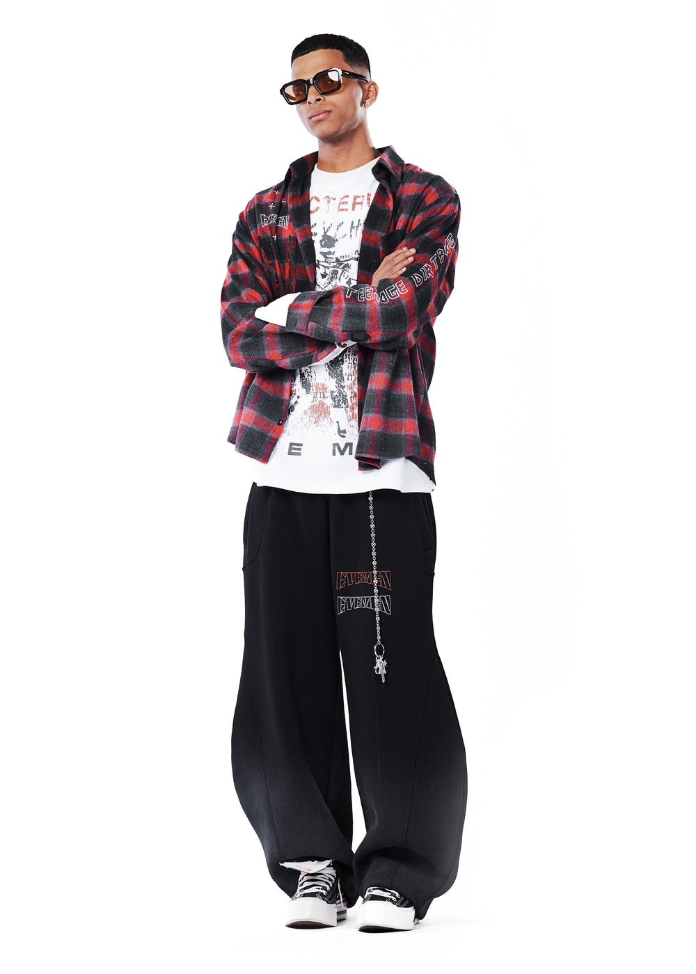 FLANNEL RAW WASHED SHIRT - RED