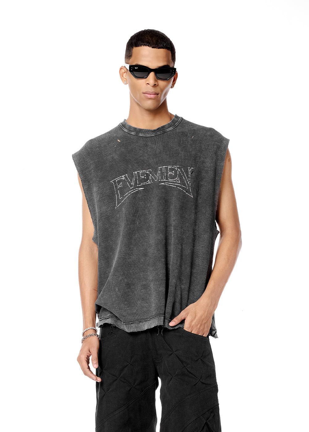 REVIVAL TANK BLACK- DARK WASH