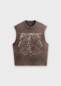 RODEO TANK - BROWN WASHED