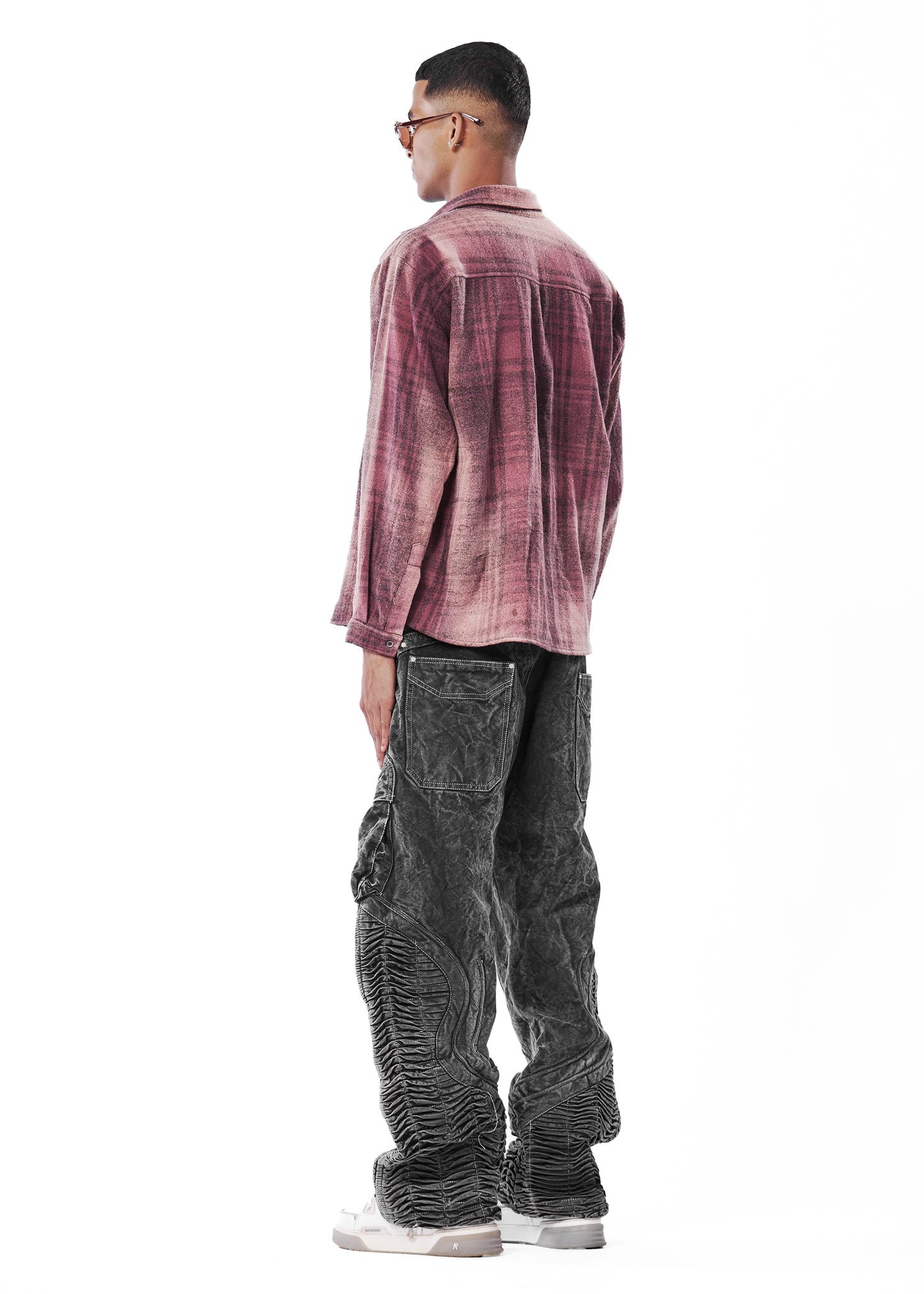 flannel washed shirt