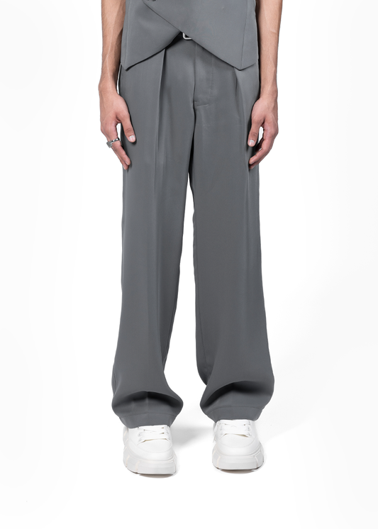 STRAIGHT PANTS - SMOKE GREY