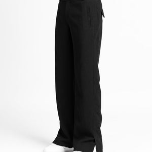 WAFFLE PANTS - BLACK