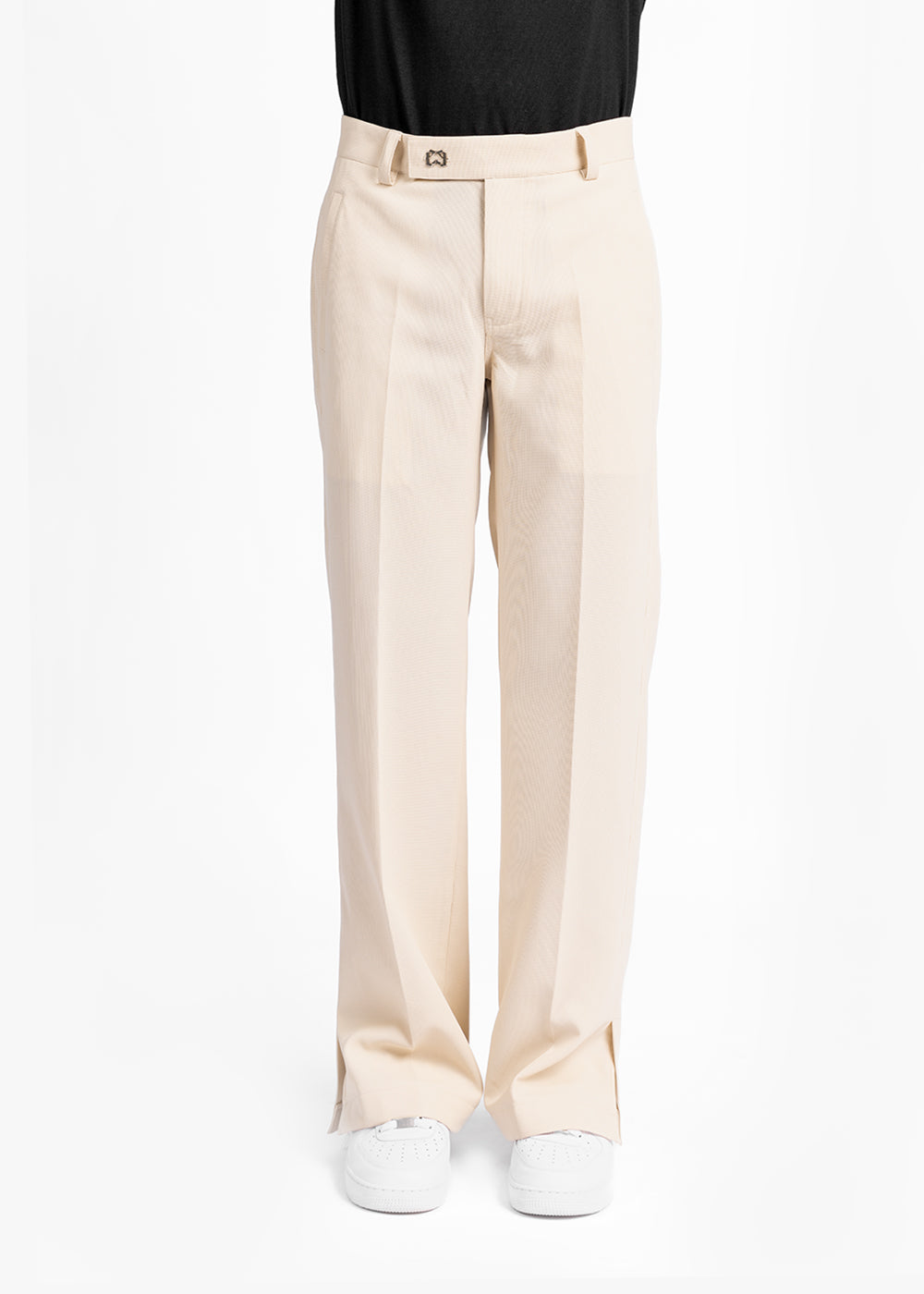 Buy Men's Waffle Knit Cream Relaxed Fit Pant Online | SNITCH